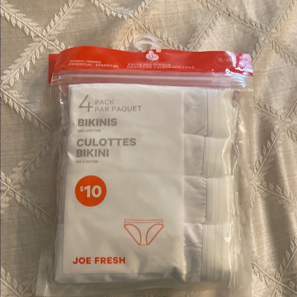Joe Fresh Women  White Bikini Underwear 4-Pack